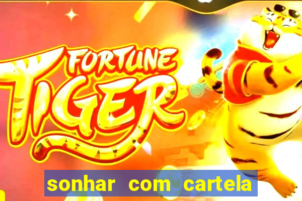 sonhar com cartela de bingo